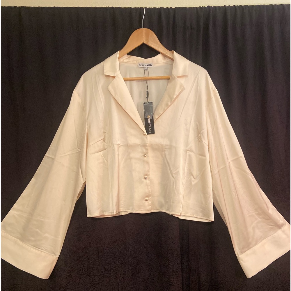 Blouse faux satin
